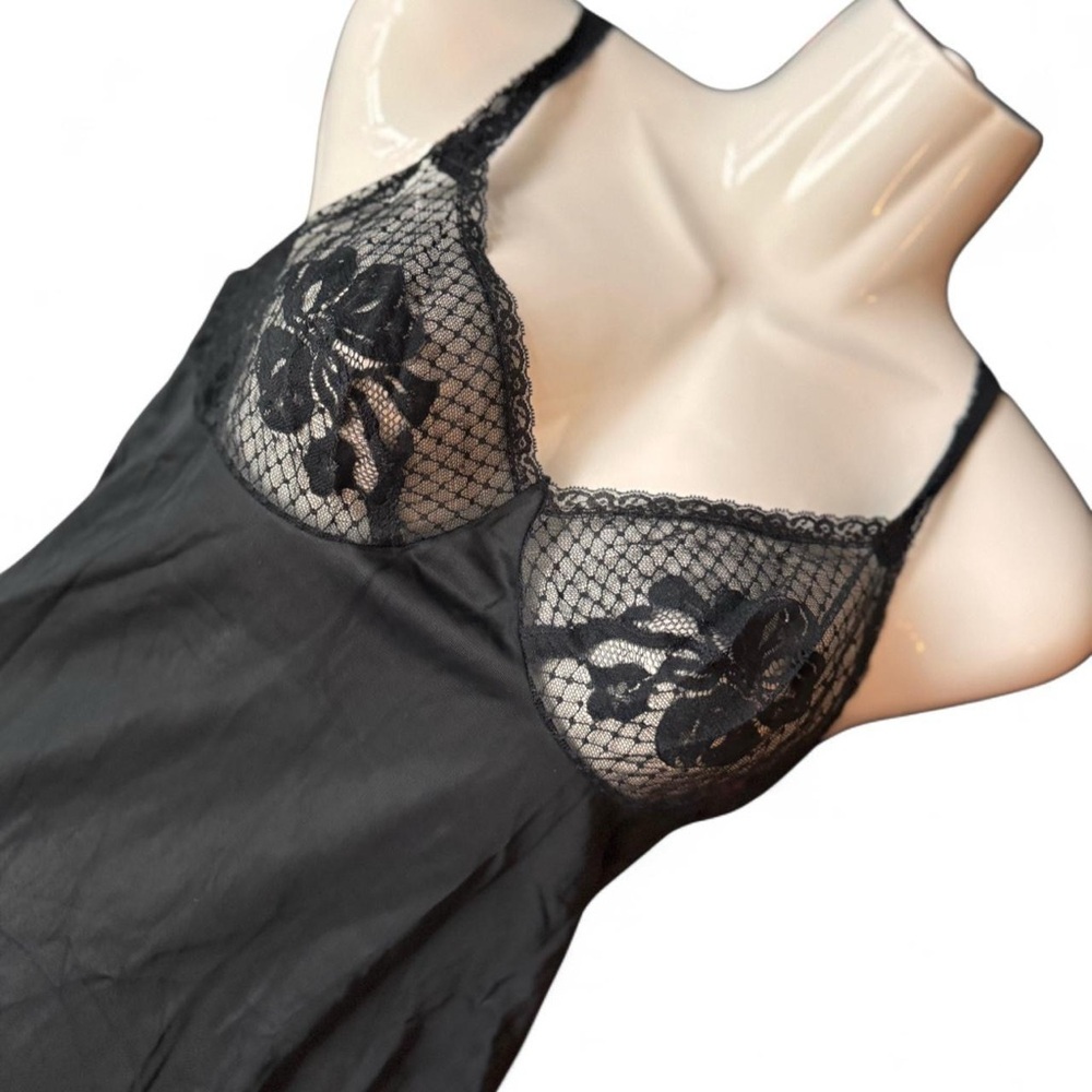 Elegant Black Lace Slip Dress